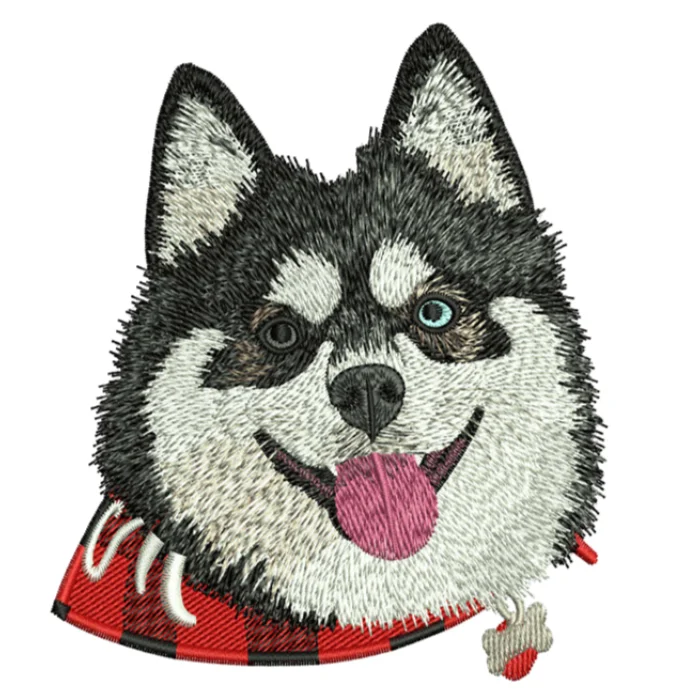 Detailed husky pet embroidery design digitized by Digitizing Buddy Detailed husky pet embroidery design digitized by Digitizing Buddy