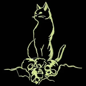 Glow in the dark Halloween embroidery 
