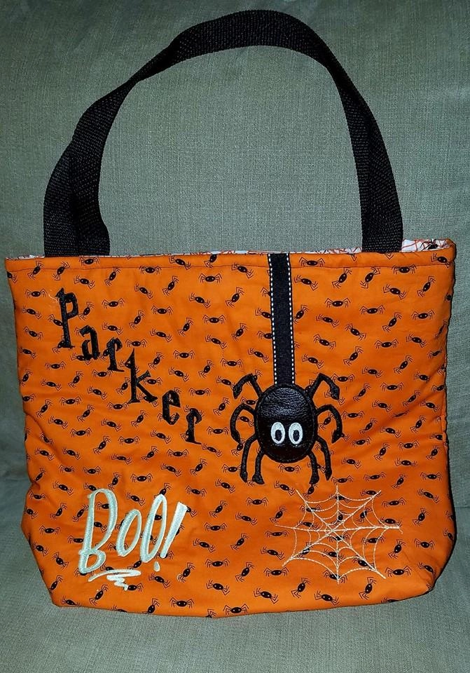 Halloween Embroidered tote bags 