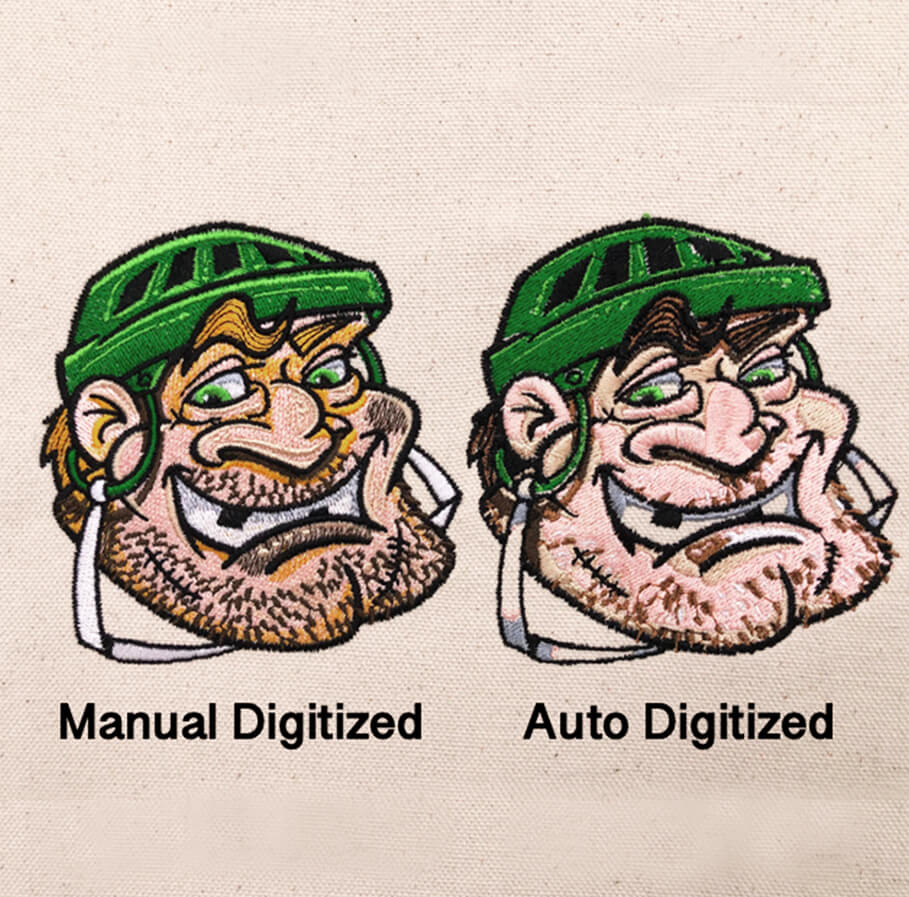 Manual Digitizing Results vs Auto Digitizing 