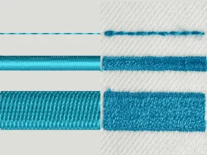 Run, Fill, Satin Stitch 