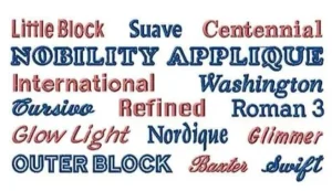 Tajima dg16 by pulse embroidery software Fonts option