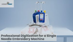 Professional Digitization for a Single Needle Embroidery Machine