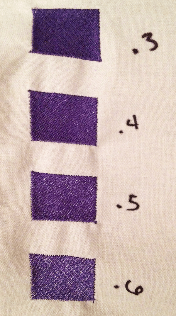 stitch density in machine embroidery