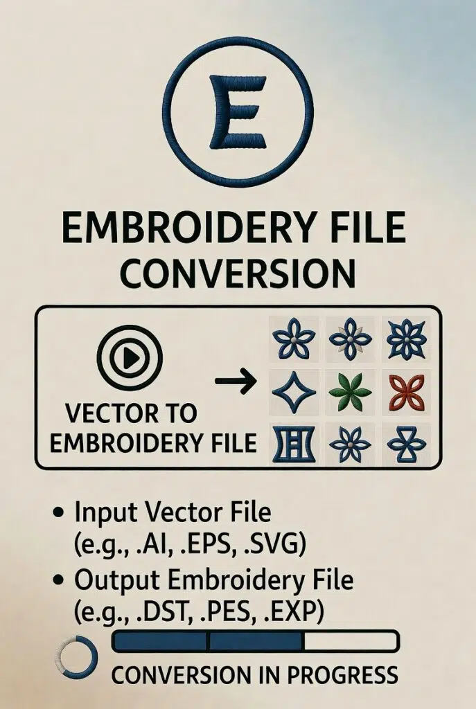 EPS to Embroidery File Conversion 