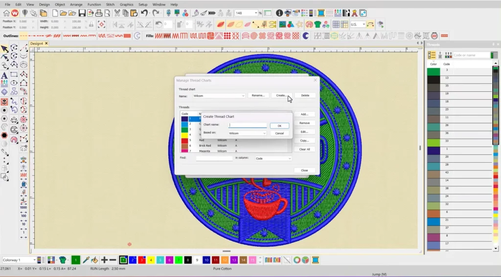 JPG to embroidery stitch file conversion in Wilcom Embroidery Software JPG to embroidery stitch file conversion in Wilcom Embroidery Software