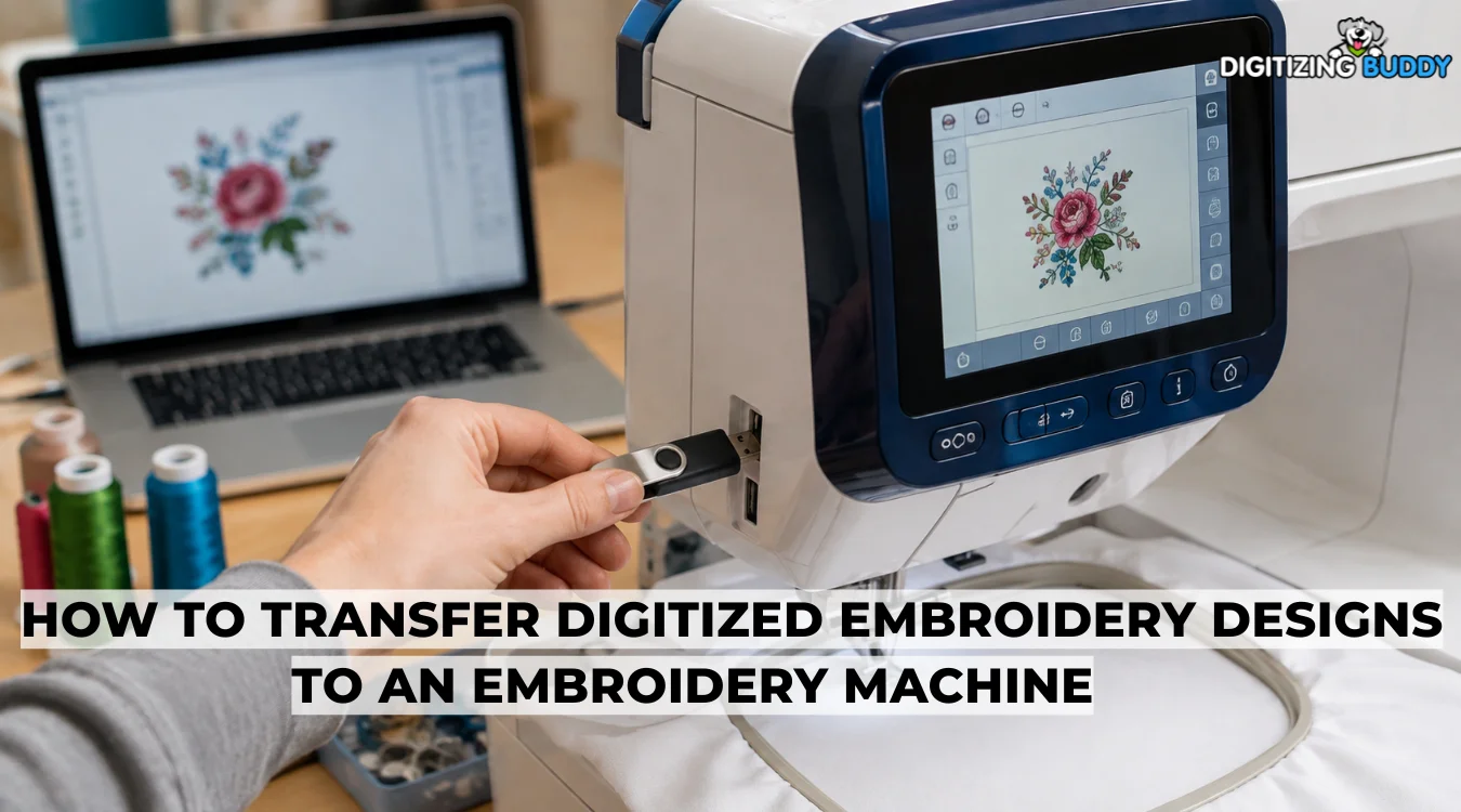 How to Transfer Digitized Embroidery Designs to an Embroidery Machine