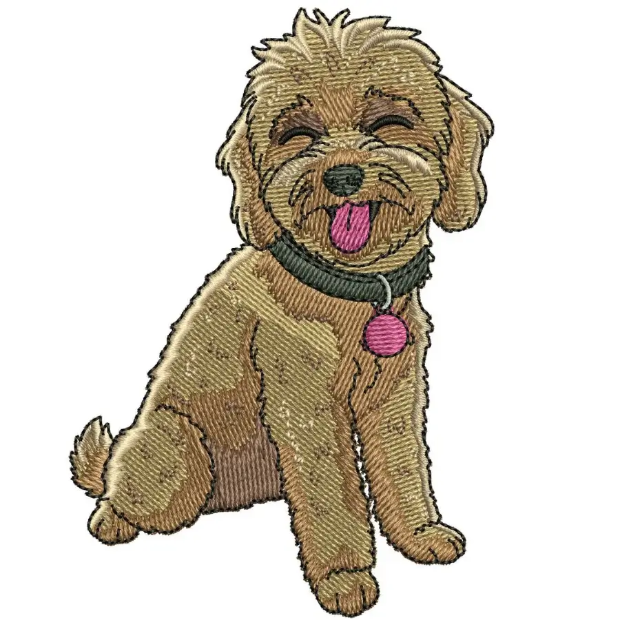 Custom Dog Embroidery Design Digitized by Digitizing Buddy