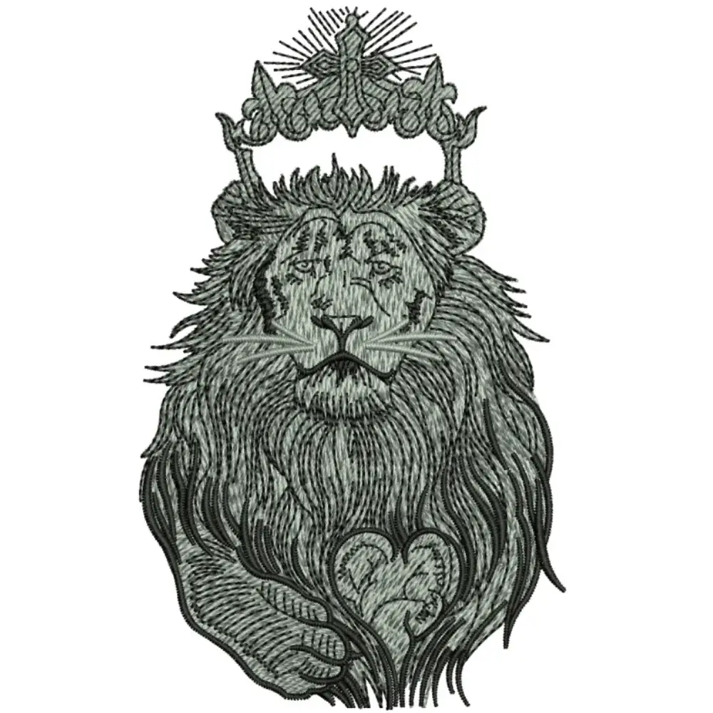 A detailed lion embroidery design digitized by Digitizing Buddy A detailed lion embroidery design digitized by Digitizing Buddy
