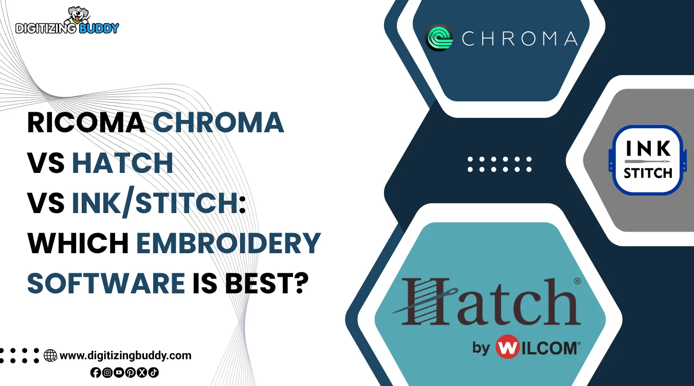 Ricoma Chroma vs Hatch vs Ink/Stitch: Which Embroidery Software Is Best?