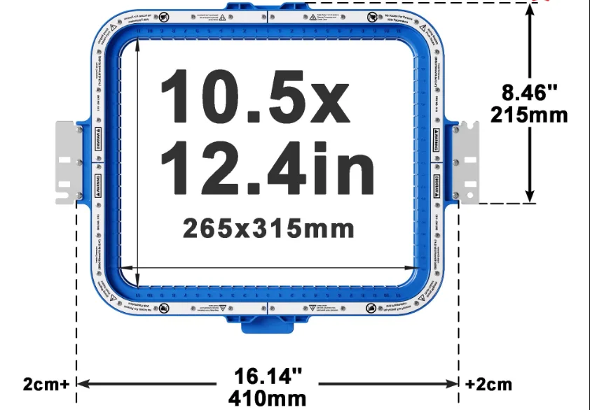 Large embroidery hoop size example Large embroidery hoop size example